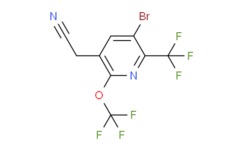 AM71875 | 1804453-12-0 | 3-Bromo-6-(trifluoromethoxy)-2-(trifluoromethyl)pyridine-5-acetonitrile