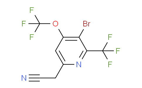 AM71903 | 1806220-27-8 | 3-Bromo-4-(trifluoromethoxy)-2-(trifluoromethyl)pyridine-6-acetonitrile