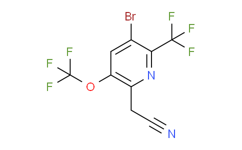 AM71911 | 1804660-71-6 | 3-Bromo-5-(trifluoromethoxy)-2-(trifluoromethyl)pyridine-6-acetonitrile