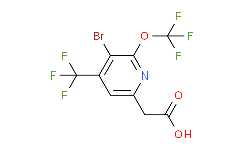 AM72163 | 1804605-64-8 | 3-Bromo-2-(trifluoromethoxy)-4-(trifluoromethyl)pyridine-6-acetic acid