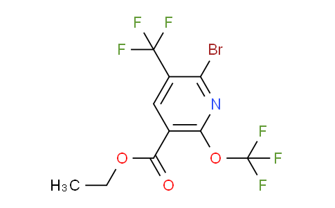 AM72168 | 1806237-84-2 | Ethyl 2-bromo-6-(trifluoromethoxy)-3-(trifluoromethyl)pyridine-5-carboxylate