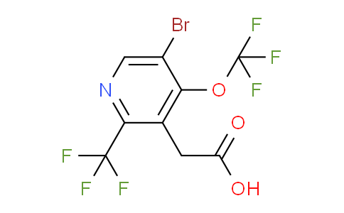 5-Bromo-4-(trifluoromethoxy)-2-(trifluoromethyl)pyridine-3-acetic acid