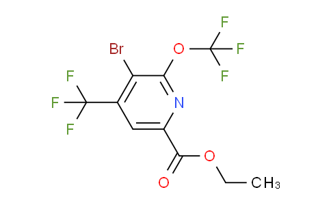 Ethyl 3-bromo-2-(trifluoromethoxy)-4-(trifluoromethyl)pyridine-6-carboxylate