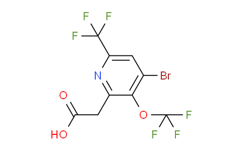 AM72185 | 1806077-96-2 | 4-Bromo-3-(trifluoromethoxy)-6-(trifluoromethyl)pyridine-2-acetic acid