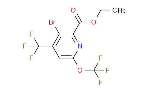 Ethyl 3-bromo-6-(trifluoromethoxy)-4-(trifluoromethyl)pyridine-2-carboxylate