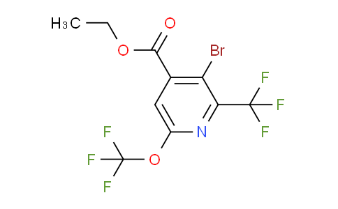 Ethyl 3-bromo-6-(trifluoromethoxy)-2-(trifluoromethyl)pyridine-4-carboxylate