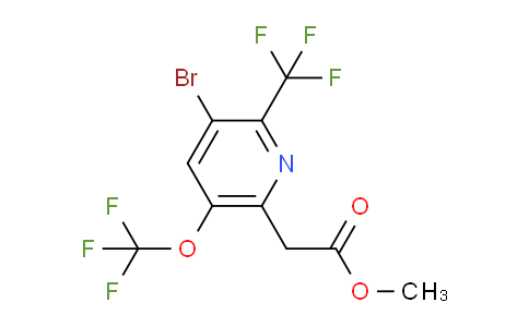Methyl 3-bromo-5-(trifluoromethoxy)-2-(trifluoromethyl)pyridine-6-acetate