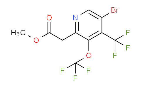 Methyl 5-bromo-3-(trifluoromethoxy)-4-(trifluoromethyl)pyridine-2-acetate