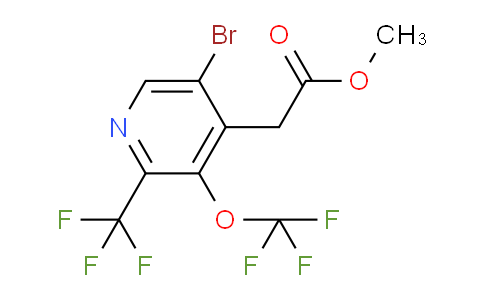 Methyl 5-bromo-3-(trifluoromethoxy)-2-(trifluoromethyl)pyridine-4-acetate