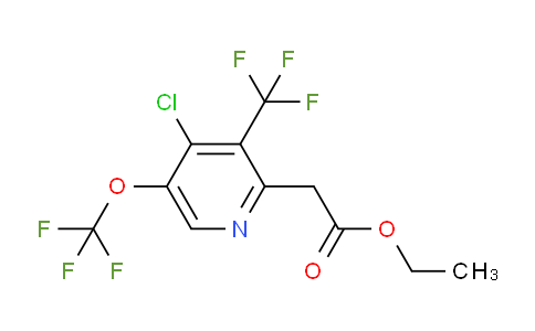 Ethyl 4-chloro-5-(trifluoromethoxy)-3-(trifluoromethyl)pyridine-2-acetate