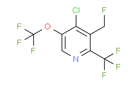 4-Chloro-3-(fluoromethyl)-5-(trifluoromethoxy)-2-(trifluoromethyl)pyridine