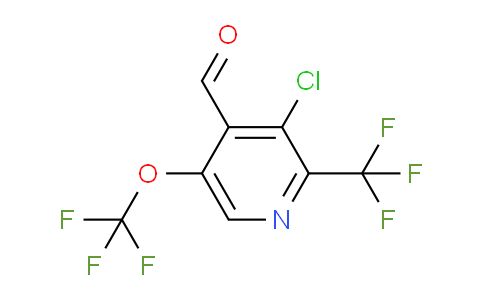3-Chloro-5-(trifluoromethoxy)-2-(trifluoromethyl)pyridine-4-carboxaldehyde