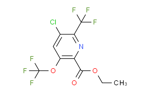 Ethyl 3-chloro-5-(trifluoromethoxy)-2-(trifluoromethyl)pyridine-6-carboxylate