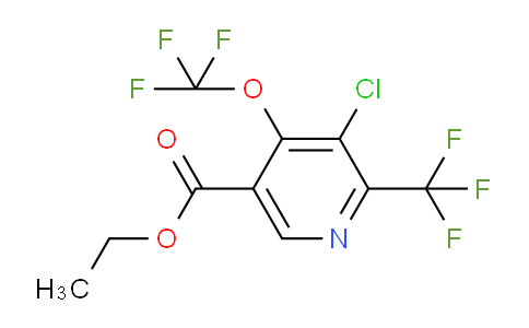 AM73040 | 1803703-71-0 | Ethyl 3-chloro-4-(trifluoromethoxy)-2-(trifluoromethyl)pyridine-5-carboxylate