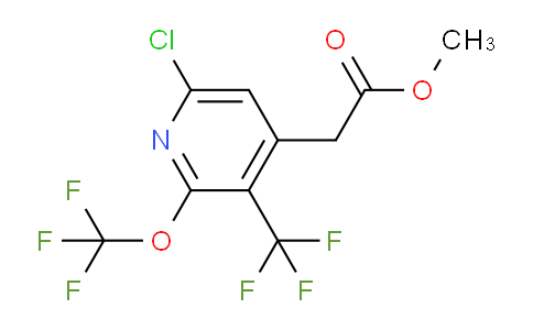 Methyl 6-chloro-2-(trifluoromethoxy)-3-(trifluoromethyl)pyridine-4-acetate