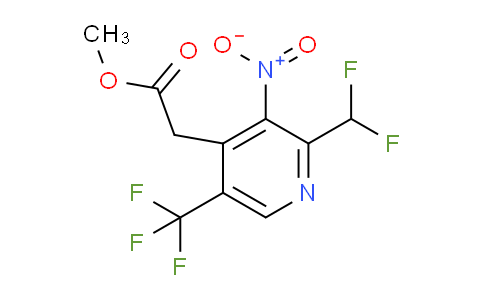 Methyl 2-(difluoromethyl)-3-nitro-5-(trifluoromethyl)pyridine-4-acetate
