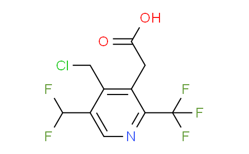 4-(Chloromethyl)-5-(difluoromethyl)-2-(trifluoromethyl)pyridine-3-acetic acid