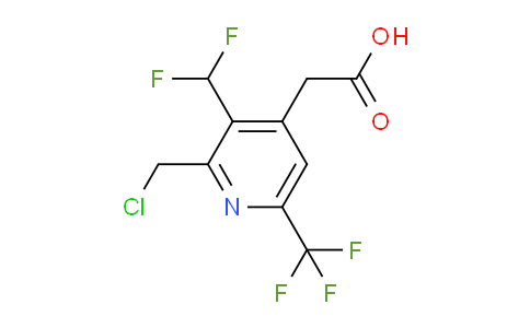 2-(Chloromethyl)-3-(difluoromethyl)-6-(trifluoromethyl)pyridine-4-acetic acid