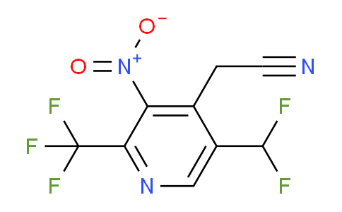 5-(Difluoromethyl)-3-nitro-2-(trifluoromethyl)pyridine-4-acetonitrile