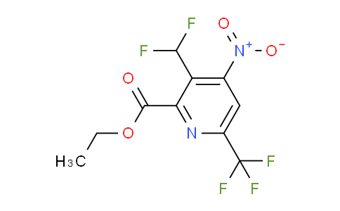 Ethyl 3-(difluoromethyl)-4-nitro-6-(trifluoromethyl)pyridine-2-carboxylate