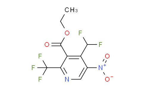 Ethyl 4-(difluoromethyl)-5-nitro-2-(trifluoromethyl)pyridine-3-carboxylate
