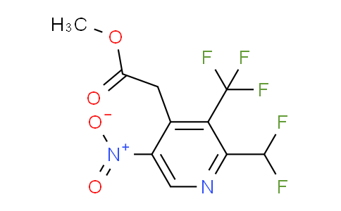Methyl 2-(difluoromethyl)-5-nitro-3-(trifluoromethyl)pyridine-4-acetate