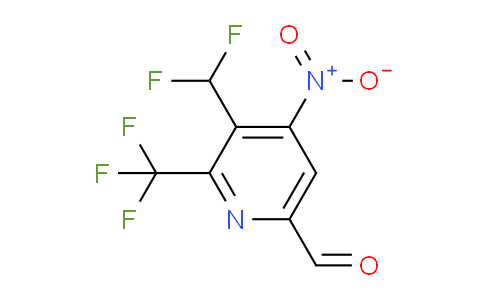 3-(Difluoromethyl)-4-nitro-2-(trifluoromethyl)pyridine-6-carboxaldehyde