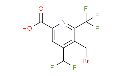 3-(Bromomethyl)-4-(difluoromethyl)-2-(trifluoromethyl)pyridine-6-carboxylic acid