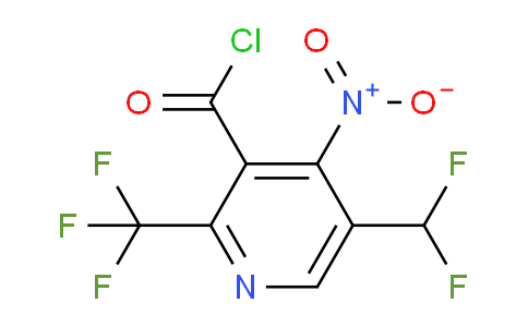 5-(Difluoromethyl)-4-nitro-2-(trifluoromethyl)pyridine-3-carbonyl chloride