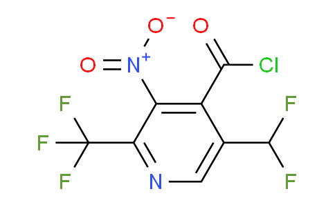 5-(Difluoromethyl)-3-nitro-2-(trifluoromethyl)pyridine-4-carbonyl chloride