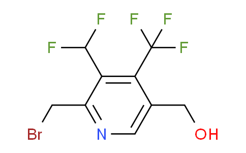 2-(Bromomethyl)-3-(difluoromethyl)-4-(trifluoromethyl)pyridine-5-methanol