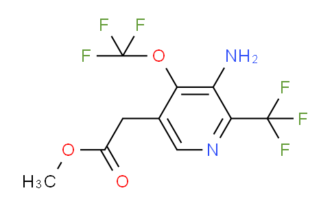 Methyl 3-amino-4-(trifluoromethoxy)-2-(trifluoromethyl)pyridine-5-acetate