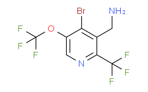 3-(Aminomethyl)-4-bromo-5-(trifluoromethoxy)-2-(trifluoromethyl)pyridine