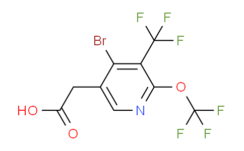 AM74523 | 1806077-91-7 | 4-Bromo-2-(trifluoromethoxy)-3-(trifluoromethyl)pyridine-5-acetic acid