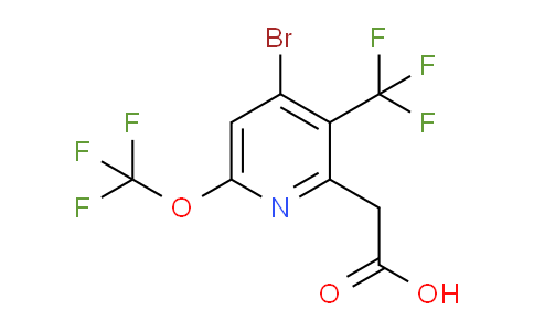4-Bromo-6-(trifluoromethoxy)-3-(trifluoromethyl)pyridine-2-acetic acid