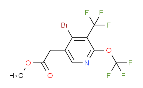 Methyl 4-bromo-2-(trifluoromethoxy)-3-(trifluoromethyl)pyridine-5-acetate
