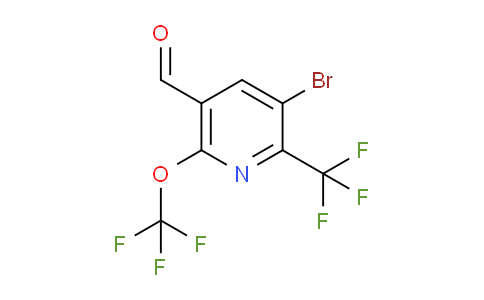 AM74576 | 1804004-91-8 | 3-Bromo-6-(trifluoromethoxy)-2-(trifluoromethyl)pyridine-5-carboxaldehyde