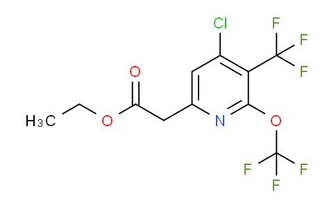 Ethyl 4-chloro-2-(trifluoromethoxy)-3-(trifluoromethyl)pyridine-6-acetate