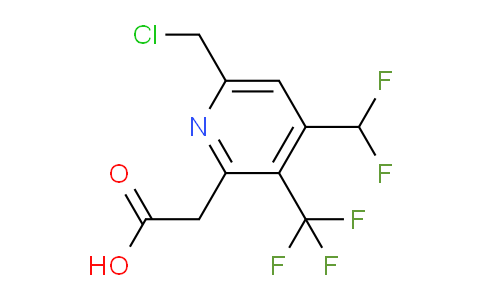 6-(Chloromethyl)-4-(difluoromethyl)-3-(trifluoromethyl)pyridine-2-acetic acid