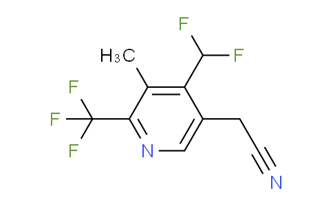 4-(Difluoromethyl)-3-methyl-2-(trifluoromethyl)pyridine-5-acetonitrile