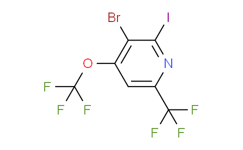AM75141 | 1806219-24-8 | 3-Bromo-2-iodo-4-(trifluoromethoxy)-6-(trifluoromethyl)pyridine
