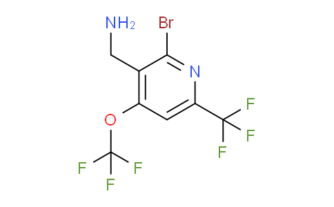 3-(Aminomethyl)-2-bromo-4-(trifluoromethoxy)-6-(trifluoromethyl)pyridine