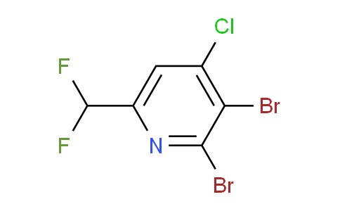 4-Chloro-2,3-dibromo-6-(difluoromethyl)pyridine