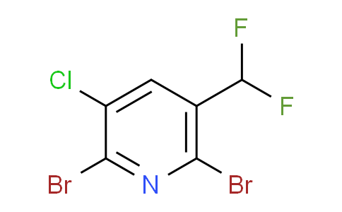 3-Chloro-2,6-dibromo-5-(difluoromethyl)pyridine