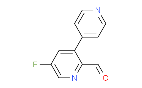 5-Fluoro-3-(pyridin-4-yl)picolinaldehyde