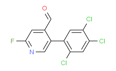 2-Fluoro-5-(2,4,5-trichlorophenyl)isonicotinaldehyde