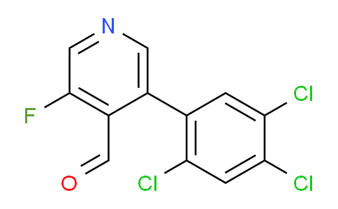 3-Fluoro-5-(2,4,5-trichlorophenyl)isonicotinaldehyde