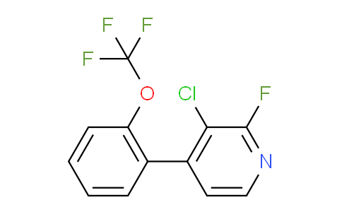 3-Chloro-2-fluoro-4-(2-(trifluoromethoxy)phenyl)pyridine