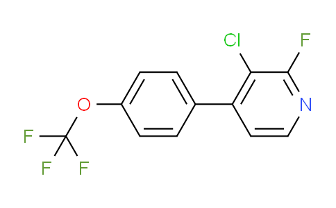 3-Chloro-2-fluoro-4-(4-(trifluoromethoxy)phenyl)pyridine