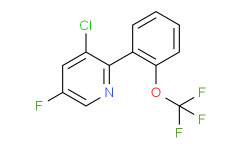 3-Chloro-5-fluoro-2-(2-(trifluoromethoxy)phenyl)pyridine
